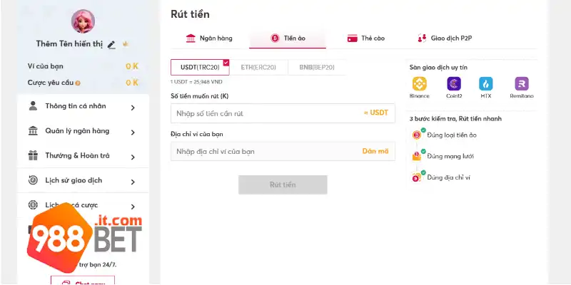 Quy trình rút tiền an toàn và chuẩn xác nhất