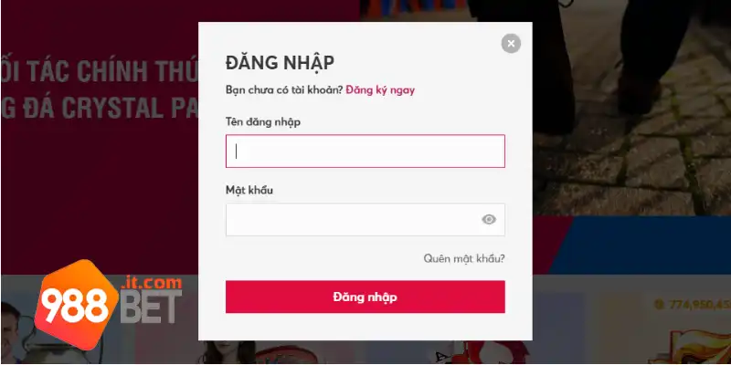 Tổng quan về thao tác đăng nhập 988Bet